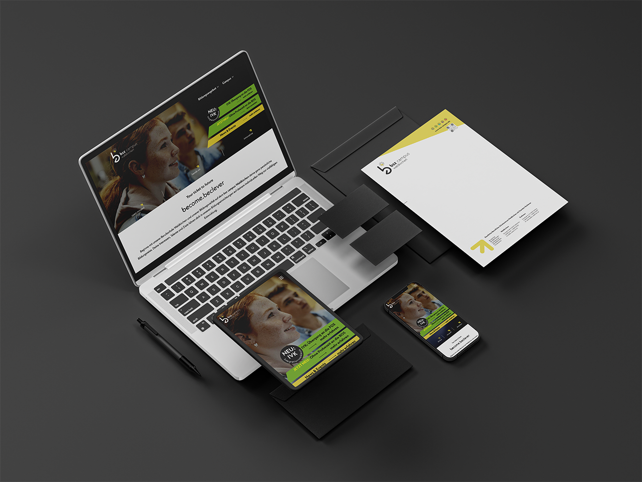 Mockup Branding des BSZ Campus