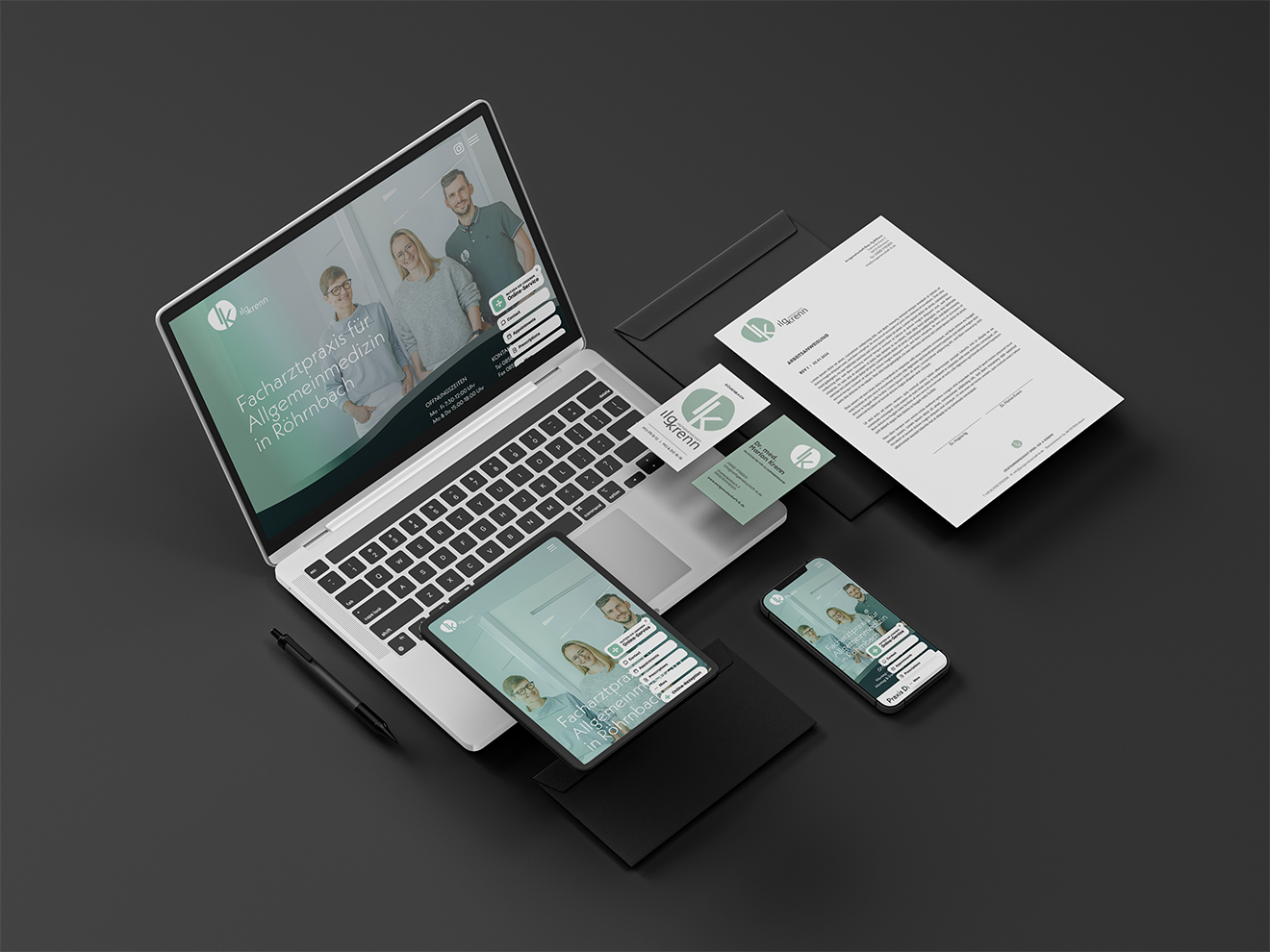 Mockup Branding der Praxis Ilg Krenn