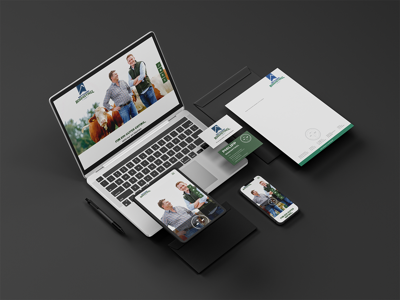Mockup Branding der Firma Rosenstingl